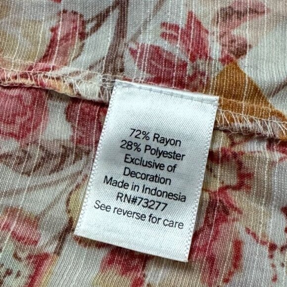 Lauren Conrad‎ Floral Top Blouse Plus Size 3X Cottagecore Peasant Boho Prairie - Picture 13 of 13